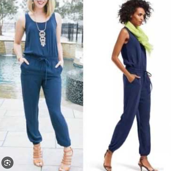 CAbi | French Navy Jumpsuit - Picture 1 of 7